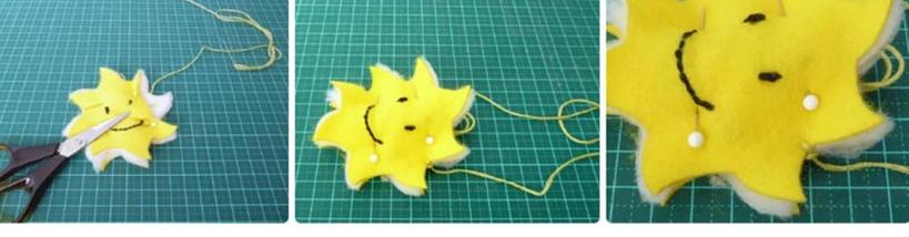 Солнышко для детской комнаты из фетра: пошаговые фото с инструкцией