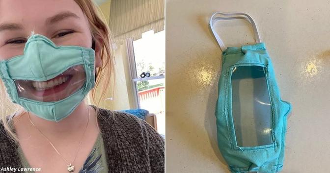21 летняя студентка делает маски для глухих и слабослышащих
