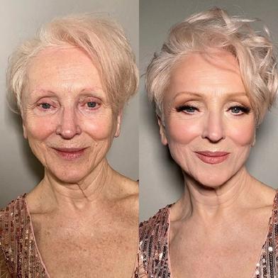 71-летняя Ольга доверилась визажисту и ушла из салона невероятной красавицей (хоть завтра на подиум)