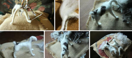 Делаем веселых собачек с гнущимися лапами методом валяния: описание с фото