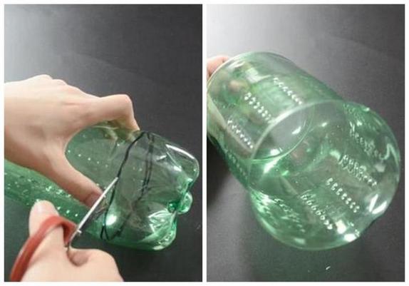 Из пластиковой бутылки сделала удобное приспособление для б/у пакетов: лайфхак