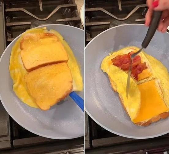 Девушка показала, как сделать вкуснейший сэндвич, пожарив хлеб вместе с яйцом: не все смогли повторить ее рецепт