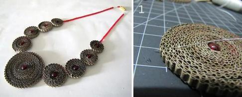 Перстень, браслет и серьги: из обычного картона создаю винтажные украшения