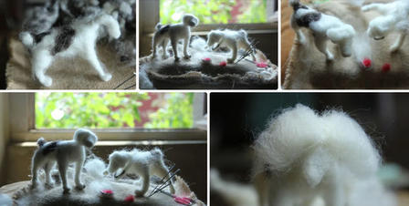 Делаем веселых собачек с гнущимися лапами методом валяния: описание с фото