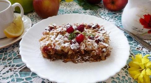 Необыкновенный рецепт яблочно-черничного хрустящего десерта! Готовится за 15 минут