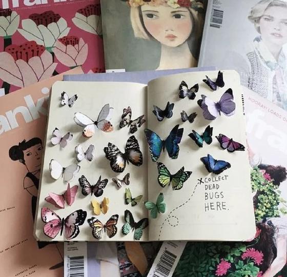 3D-открытки, бумажные бабочки и цветочные аппликации: 7 оригинальных идей для тех, кто ведет дневник