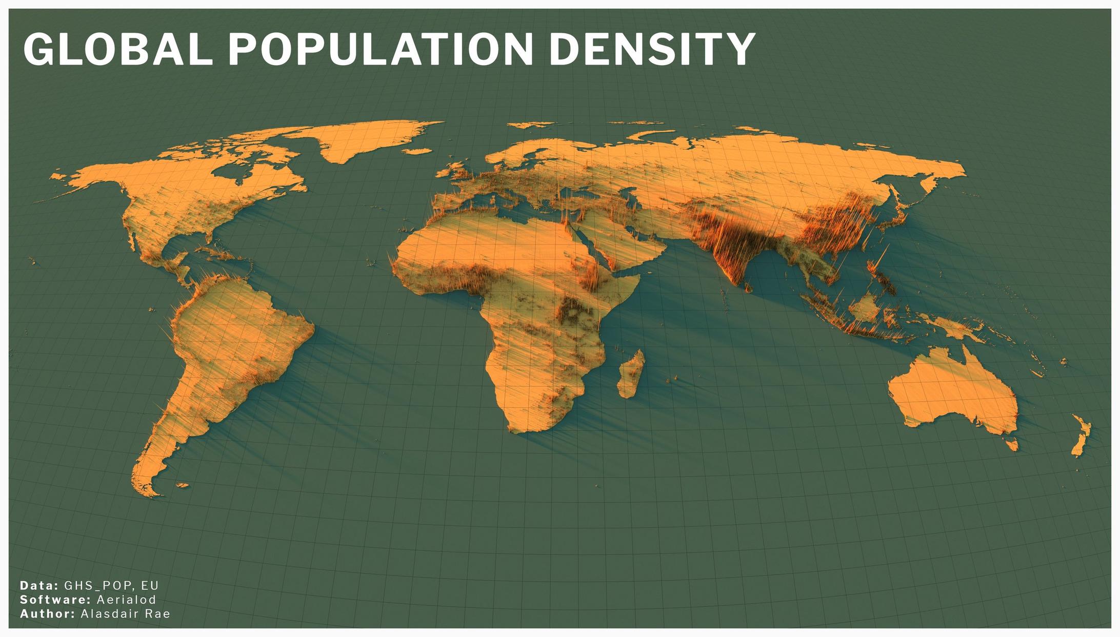 36 карт о том, как по-разному заселена наша планета