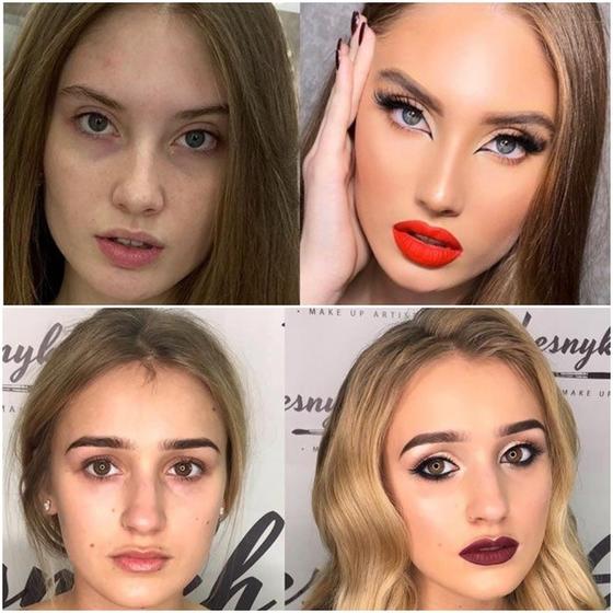 «Идеальной кожи нет, но никто не должен об этом знать!»: преображение обычных девушек до и после макияжа (фото)