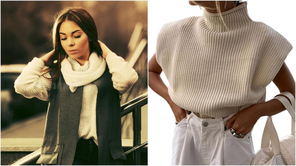 Сразу модный вид: как современно и элегантно носить свитер без рукавов