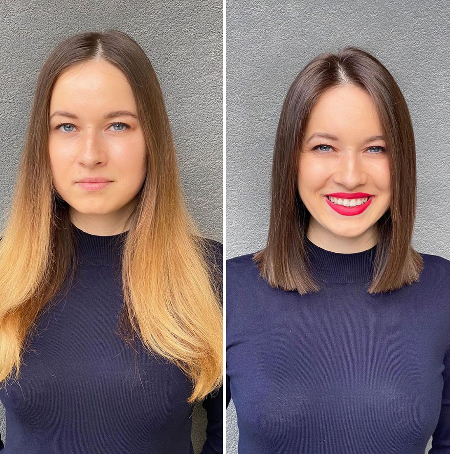 Литовский парикмахер Юргита Малакаускайте показывает, как стрижка способна изменить образ женщины, на примере своих клиенток
