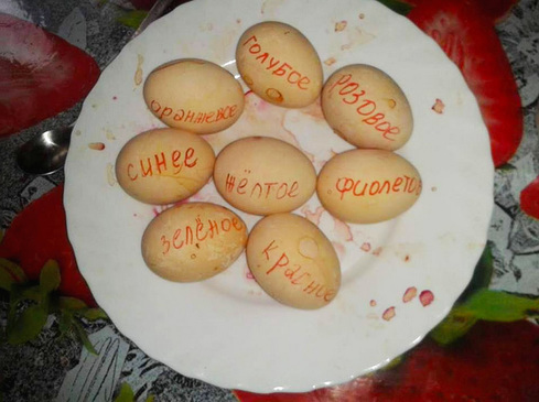 Фото дня: «Никогда не просите мужа покрасить яйца к Пасхе!»