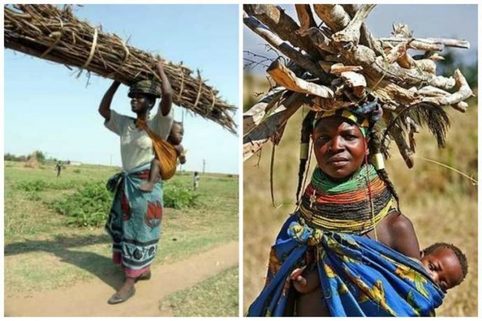 Поразительная способность женщин южных племен и народов носить на голове огромные грузы